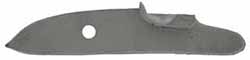 Plate with integral pan, 5.19 x .97", unmarked